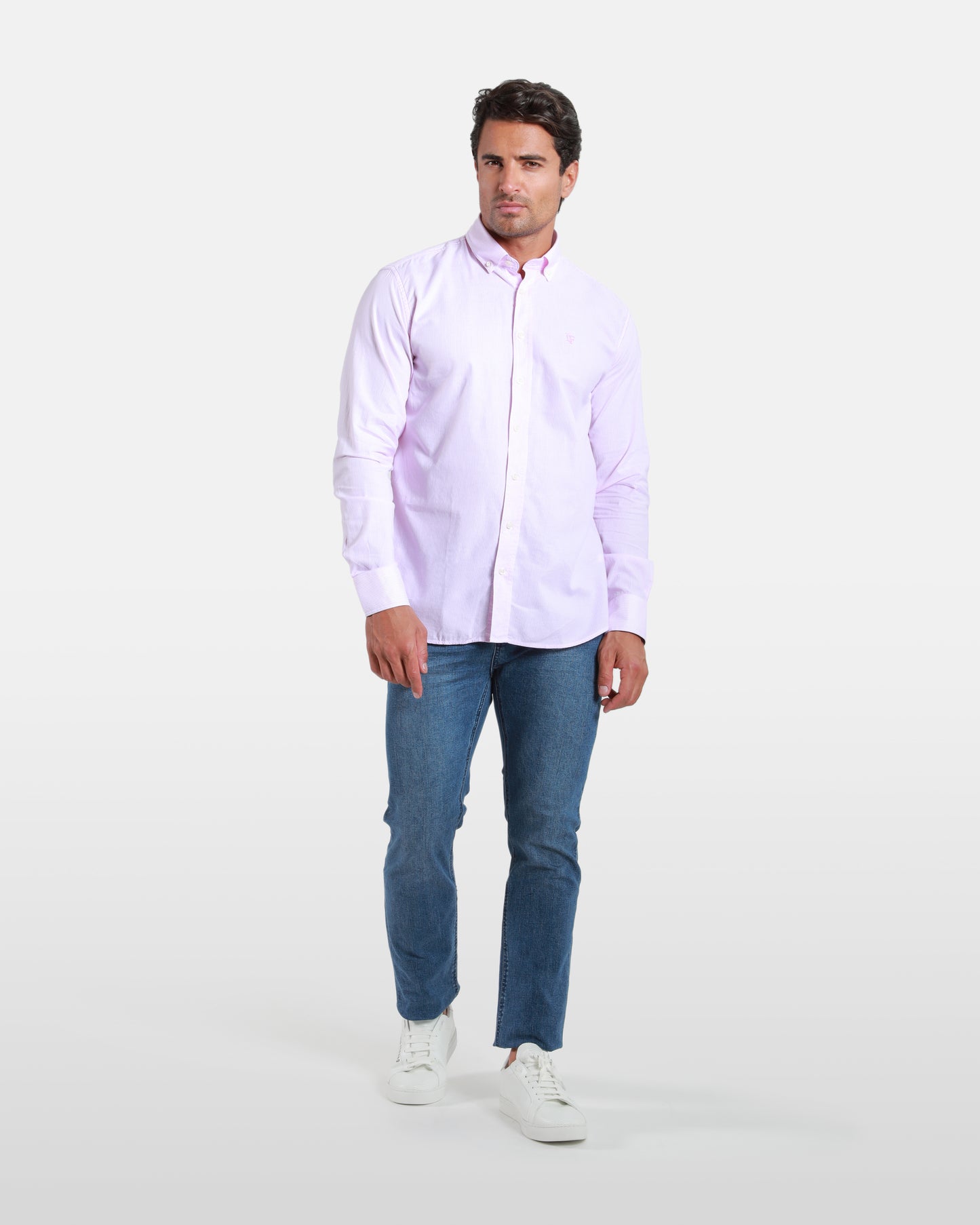 Embroidered Logo Striped Shirt