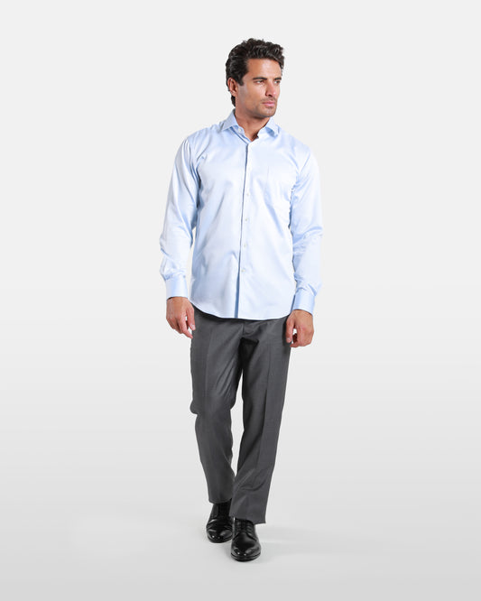 Plain Long Sleeve Cotton Shirt