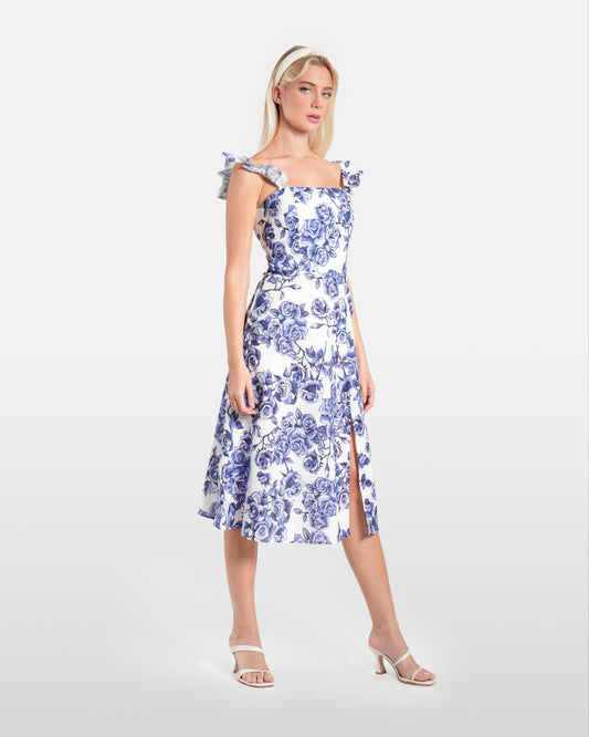 Frilled Floral Dress