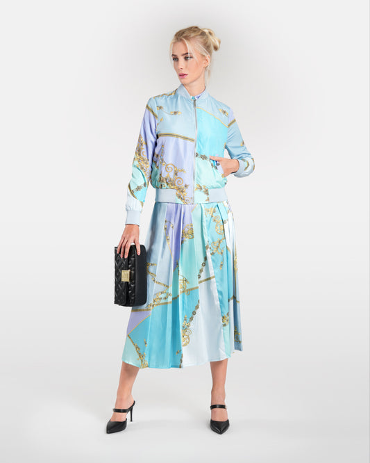 Multicolored Baroque Printed Reversible Jacket
