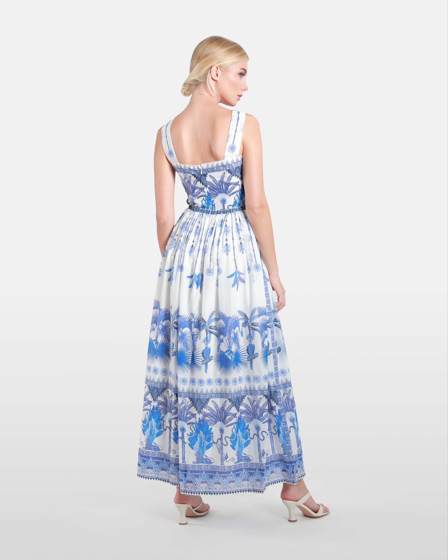 Bohemian Print Sleeveless Maxi Dress