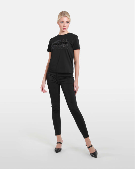 Solid High-Rise Skinny Fit Denim Jeans