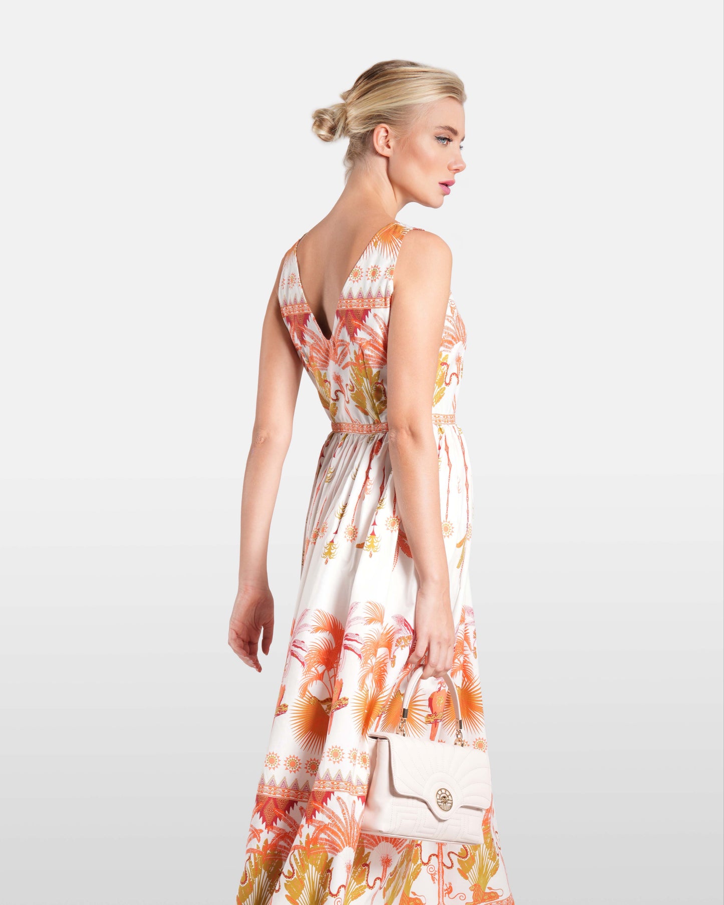 Bohemian Print Sleeveless Maxi Dress