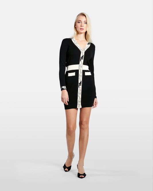 Monochrome Knitted Dress