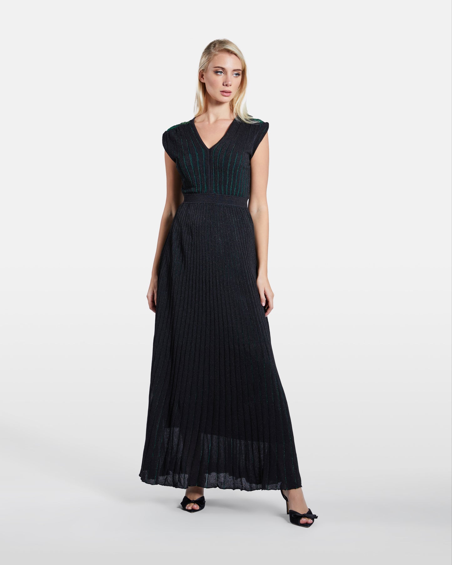 Metallic Detailed Dress