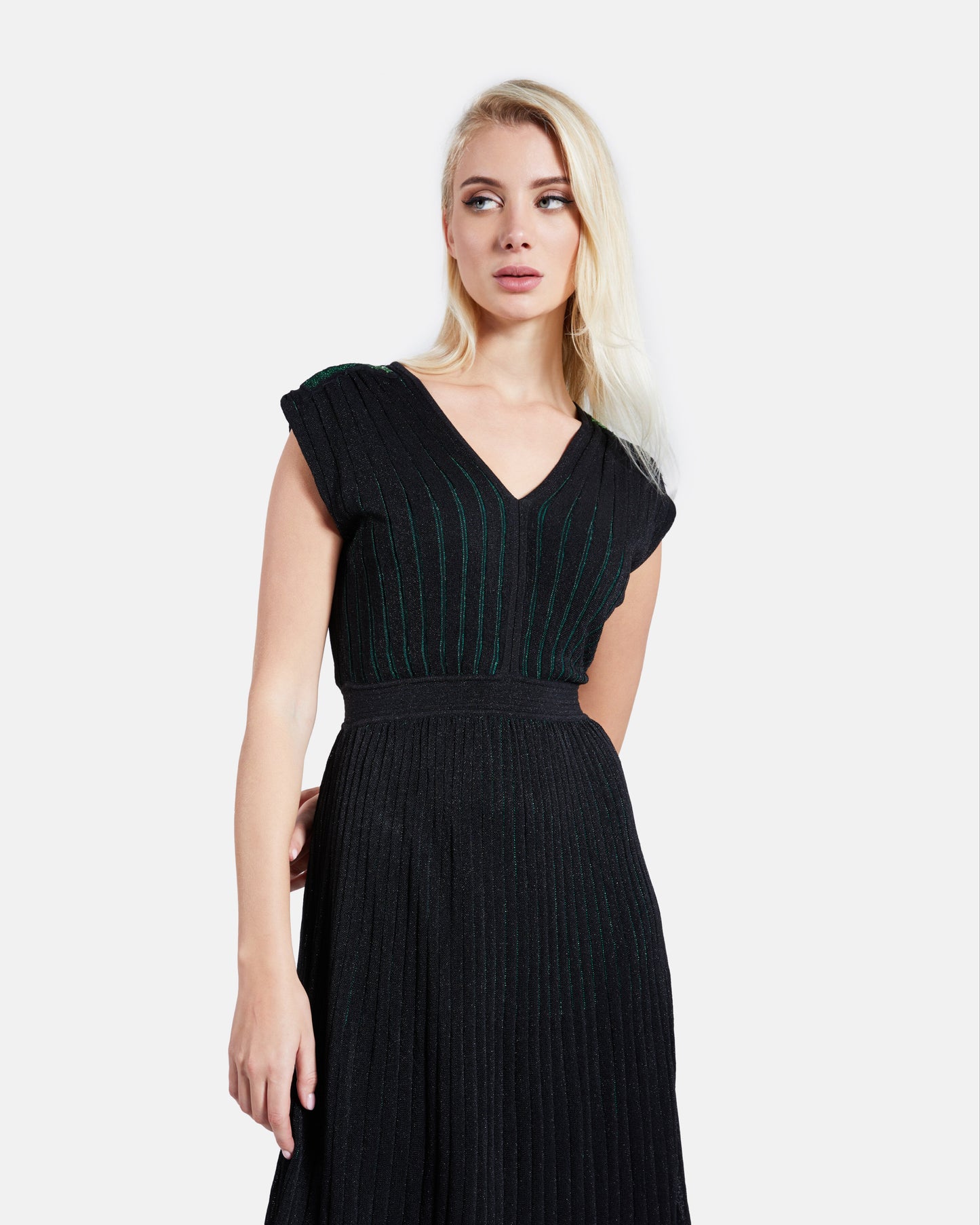 Metallic Detailed Dress