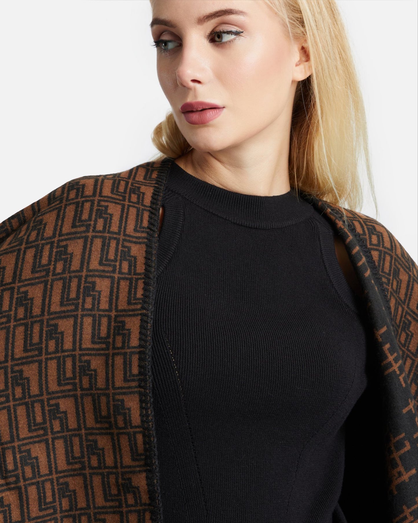 All-Over Patterned Poncho