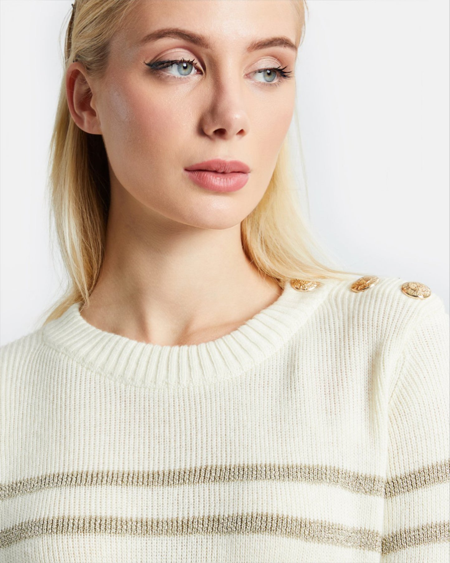 Metallic Striped Sweater