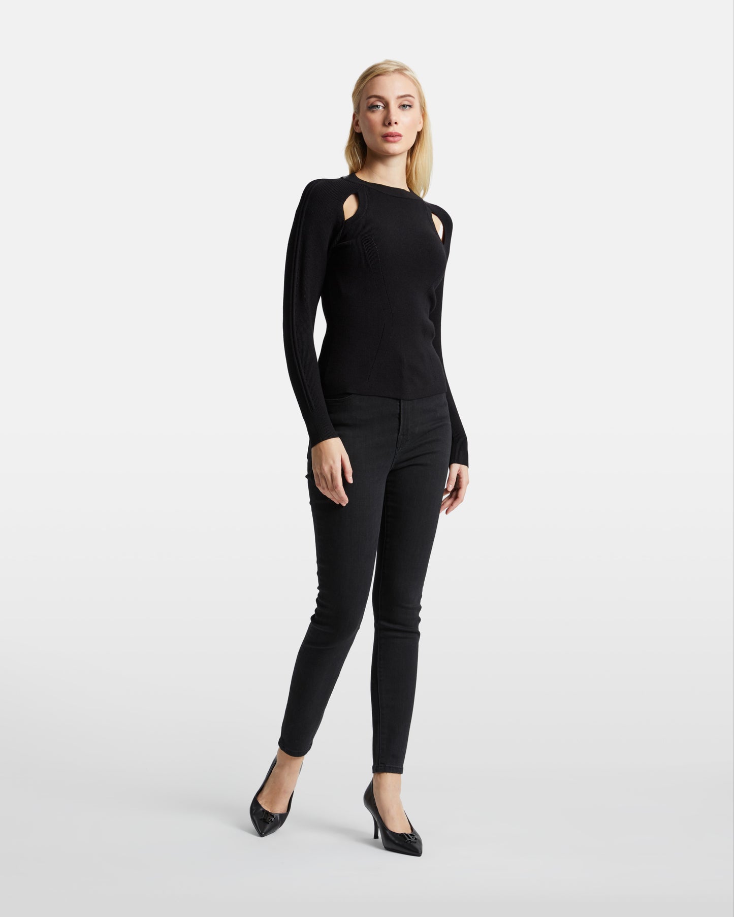 Cut-Out Ribbed Top