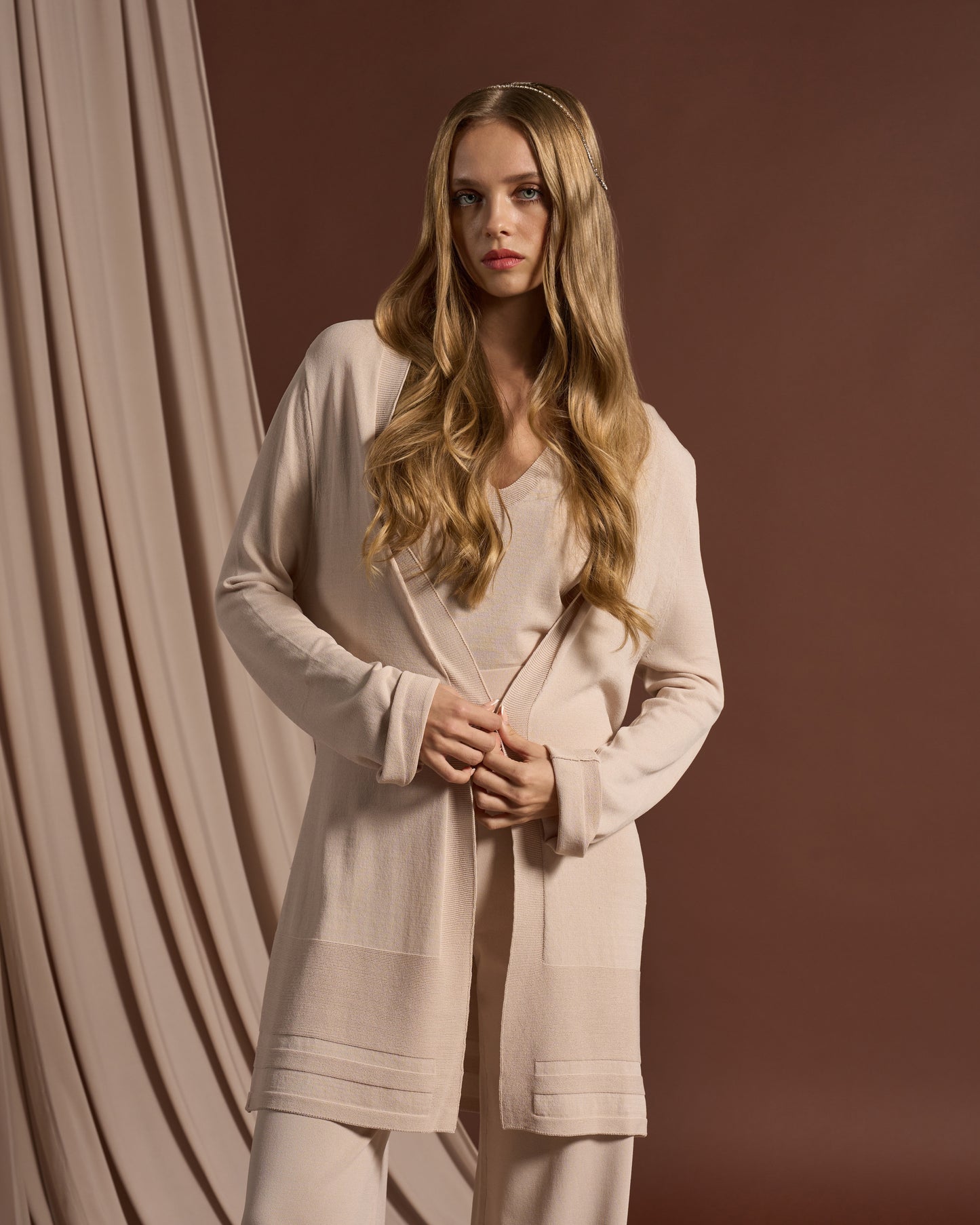 Longline Solid Tone Cardigan