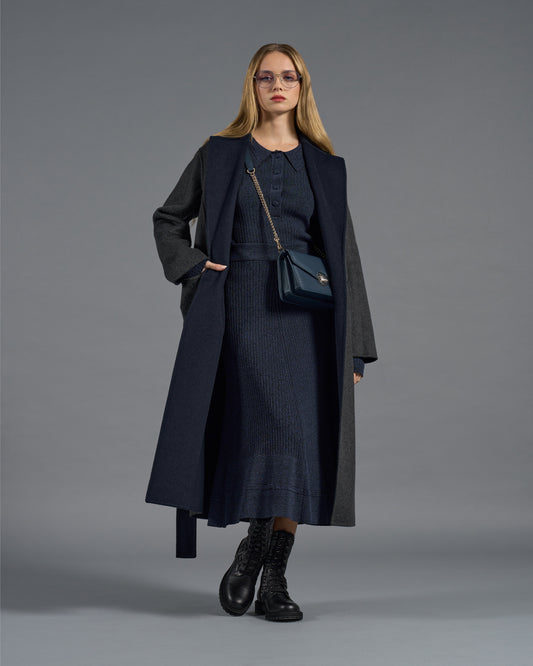 Reversible Sashed Long Coat