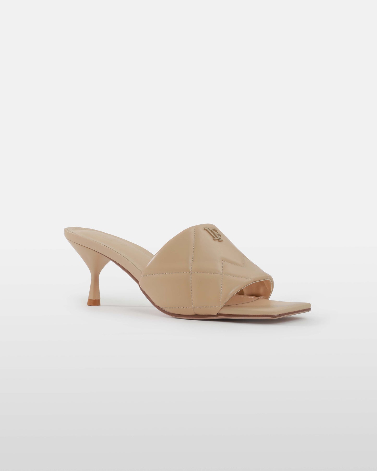 Quilted Soft Padded Heeled Mules