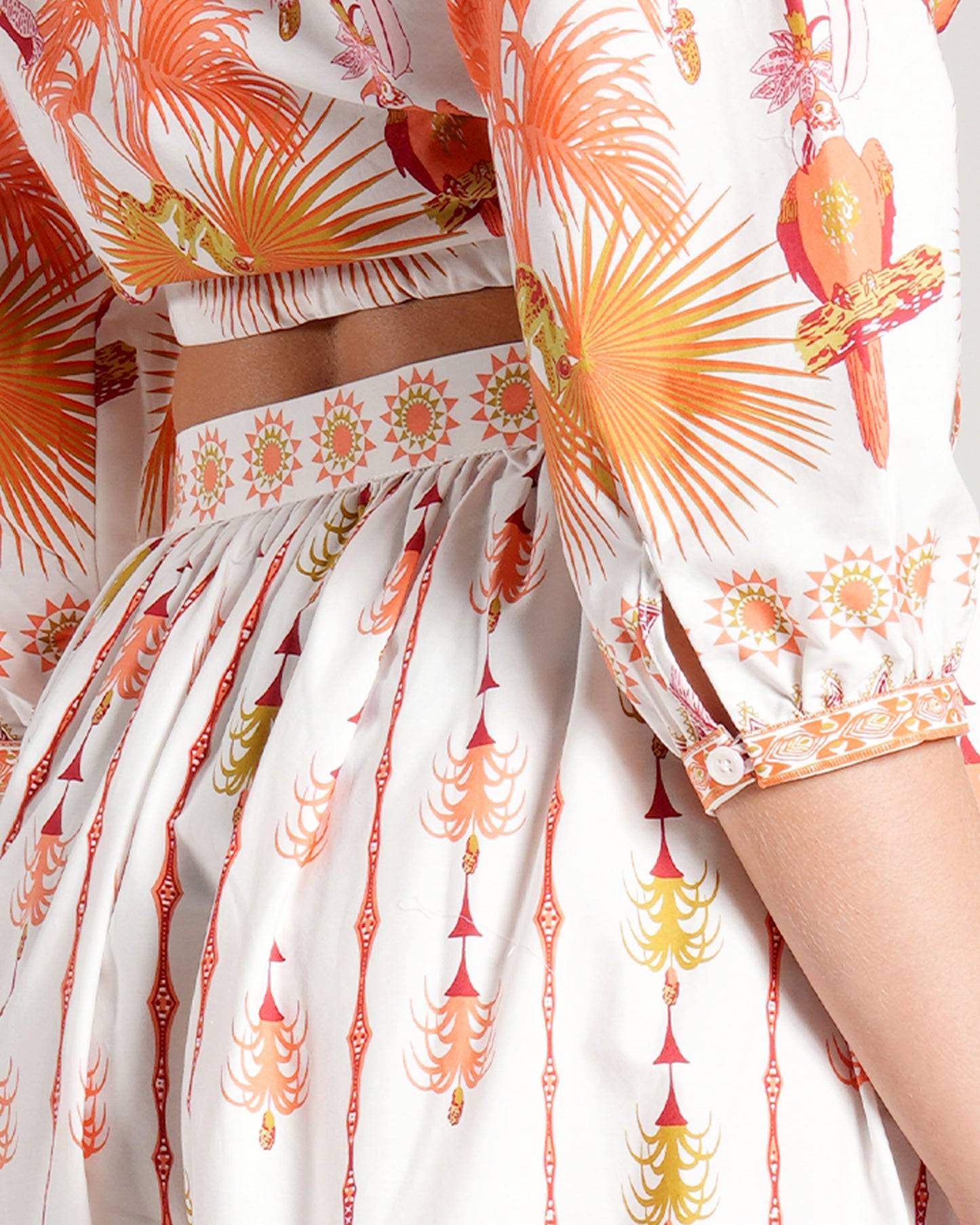 Bohemian Print Tiered Maxi Skirt