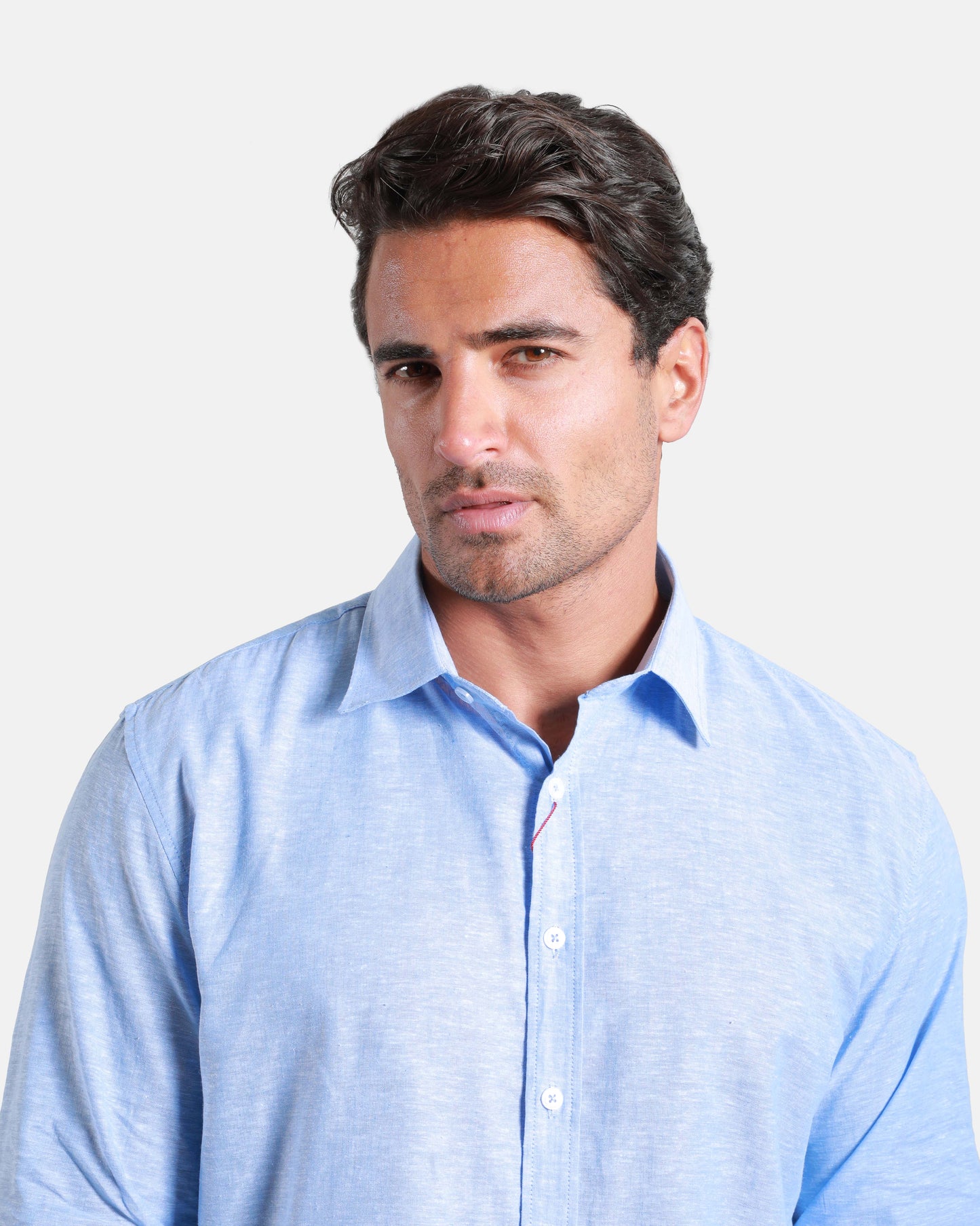 Classic Linen-Blend Long Sleeved Shirt