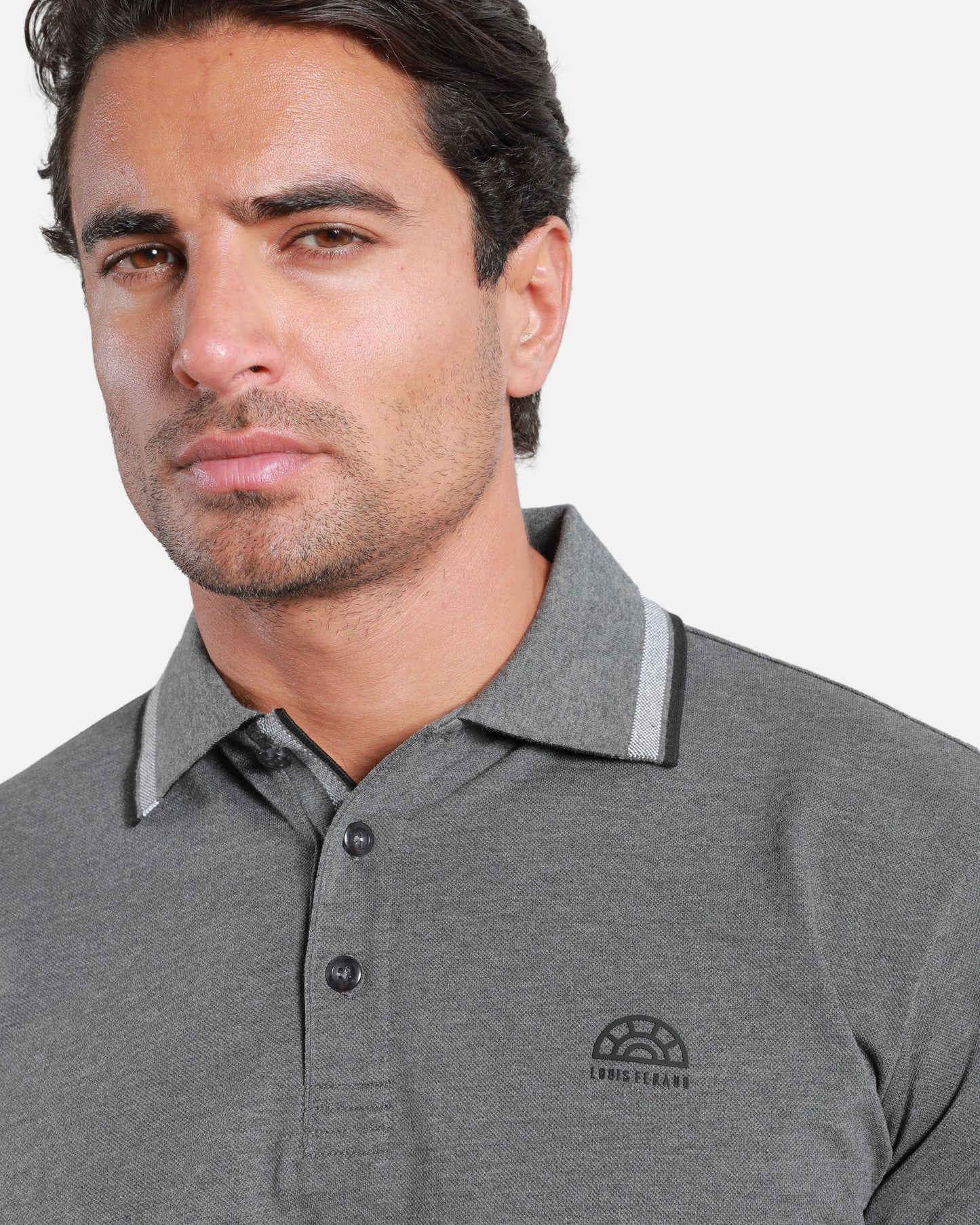 Contrast Striped Cotton Polo Shirt